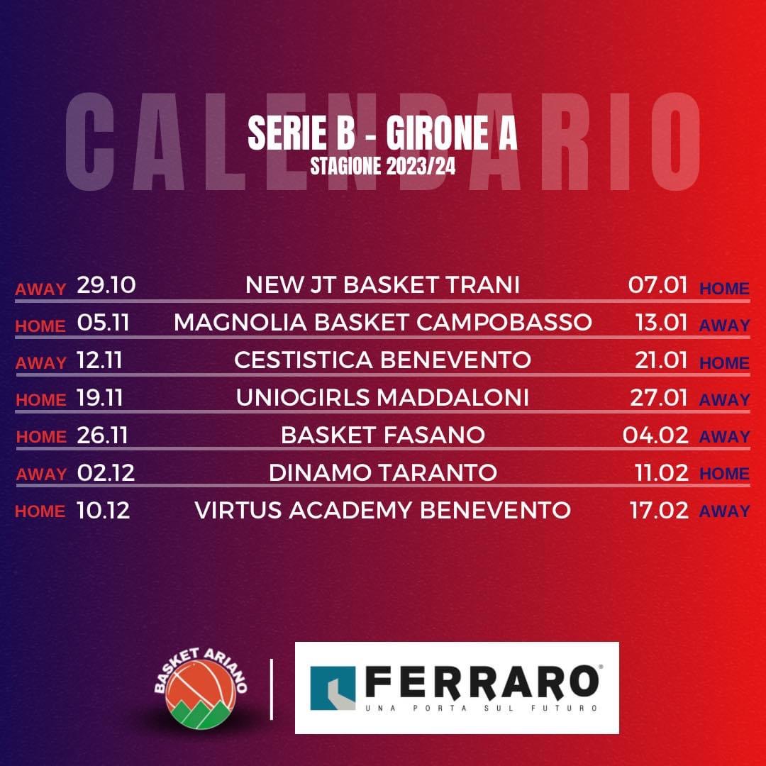 Campionato basket femminile serie B girone A stagione 2023/24